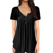 Afbeelding in Gallery-weergave laden, Effen T-shirt met ruches voor dames
