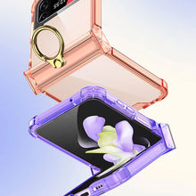 Afbeelding in Gallery-weergave laden, Zachte doorzichtige hoes met ring voor Samsung Galaxy Z Flip4