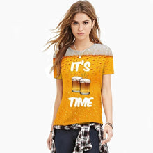 Afbeelding in Gallery-weergave laden, Mode 3D Print Beer Bubble T-shirt met korte mouwen