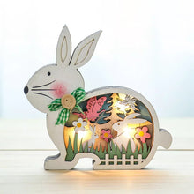 Afbeelding in Gallery-weergave laden, Houten paasdecoratie met LED-licht
