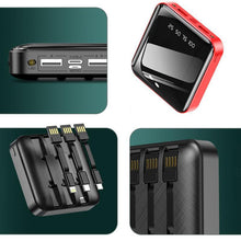 Afbeelding in Gallery-weergave laden, Mirror Surface Mini Powerbank met externe kabels