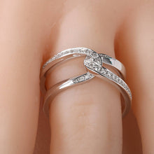 Afbeelding in Gallery-weergave laden, Speciale binding rechthoek in elkaar grijpende ring