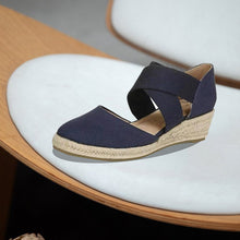 Afbeelding in Gallery-weergave laden, Sandalen met sleehak van hennep touw