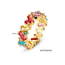Afbeelding in Gallery-weergave laden, Ring met regenboog zirkoon
