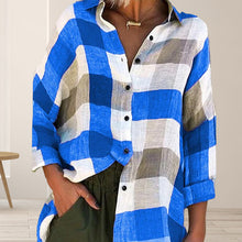 Afbeelding in Gallery-weergave laden, Geruit dames shirt met lange mouwen