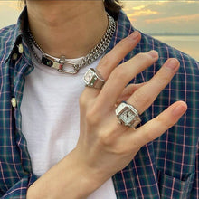 Afbeelding in Gallery-weergave laden, Ring met echt horloge voor koppels