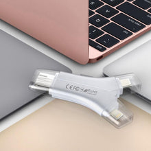 Afbeelding in Gallery-weergave laden, 4-in-1 draagbare geheugenkaartlezer voor telefoons