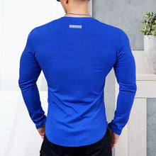 Afbeelding in Gallery-weergave laden, Sport-T-shirt met V-hals en lange mouwen