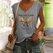 Afbeelding in Gallery-weergave laden, T-shirt met vlinderprint