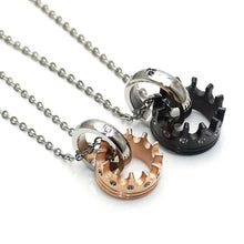 Afbeelding in Gallery-weergave laden, Diamanten kroon paar ketting