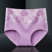 Afbeelding in Gallery-weergave laden, Katoenen slip met hoge taille en bloemenpatroon