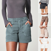 Afbeelding in Gallery-weergave laden, Damesshort van stretchtwill