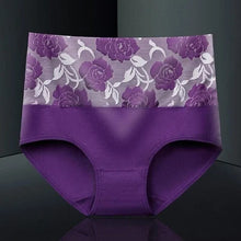 Afbeelding in Gallery-weergave laden, Katoenen slip met hoge taille en bloemenpatroon