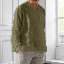 Afbeelding in Gallery-weergave laden, Men‘s Long-sleeved Linen Shirt