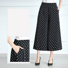 Afbeelding in Gallery-weergave laden, Zwarte culotte van chiffon met stippen