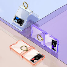 Afbeelding in Gallery-weergave laden, Zachte doorzichtige hoes met ring voor Samsung Galaxy Z Flip4