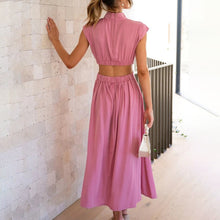 Afbeelding in Gallery-weergave laden, Cutout at the waist vacation midi dress