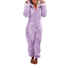 Afbeelding in Gallery-weergave laden, Pluche fleece romper eendelige pyjama voor vrouwen