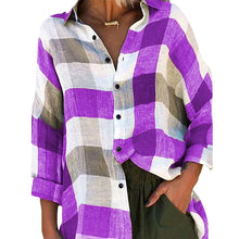 Afbeelding in Gallery-weergave laden, Geruit dames shirt met lange mouwen
