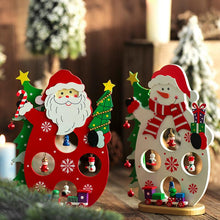 Afbeelding in Gallery-weergave laden, Houten kerstdecoratie met mini hangers