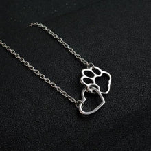 Afbeelding in Gallery-weergave laden, Hond poot hart hanger ketting