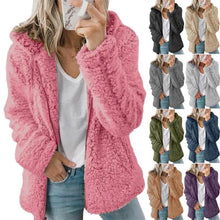 Afbeelding in Gallery-weergave laden, Capuchon polar fleece jas met rits