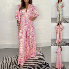 Afbeelding in Gallery-weergave laden, Geometrie multi-print kimono-jumpsuits met V-hals