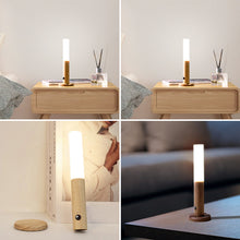Afbeelding in Gallery-weergave laden, 360° draaibare houten LED-wandlamp