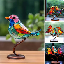 Afbeelding in Gallery-weergave laden, Birds on Branches Stained Glass Ornaments