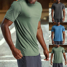 Afbeelding in Gallery-weergave laden, Effen sport sneldrogend T-shirt voor heren