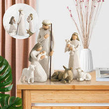 Afbeelding in Gallery-weergave laden, Willow Tree Nativity Figurines 6 PCs Resin Easter Ornament