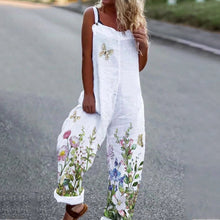 Afbeelding in Gallery-weergave laden, Jumpsuit van katoenmix met bloemen