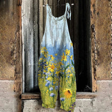 Afbeelding in Gallery-weergave laden, Jumpsuit van katoenmix met bloemen
