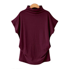 Afbeelding in Gallery-weergave laden, Half coltrui T-shirt met popmouwen