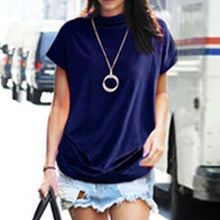 Afbeelding in Gallery-weergave laden, Half coltrui T-shirt met popmouwen