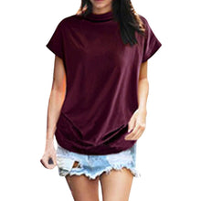 Afbeelding in Gallery-weergave laden, Half coltrui T-shirt met popmouwen