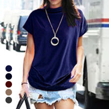 Afbeelding in Gallery-weergave laden, Half coltrui T-shirt met popmouwen