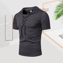 Afbeelding in Gallery-weergave laden, Zomer casual heren t-shirt met trekkoord