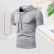 Afbeelding in Gallery-weergave laden, Zomer casual heren t-shirt met trekkoord