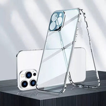 Afbeelding in Gallery-weergave laden, Magnetische dubbelzijdige telefoonhoes van gehard glas