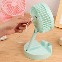 Afbeelding in Gallery-weergave laden, Mini opvouwbare telescopische ventilator voor telefoonhouder