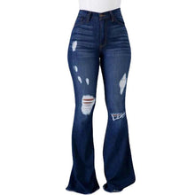 Afbeelding in Gallery-weergave laden, Verscheurde uitlopende broek met hoge taille