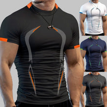 Afbeelding in Gallery-weergave laden, Zomer-fitness-T-shirt voor heren