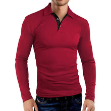 Afbeelding in Gallery-weergave laden, Poloshirt met lange mouwen en revers