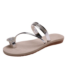 Afbeelding in Gallery-weergave laden, Platte sandalen met glanzende stras steentjes