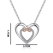 Afbeelding in Gallery-weergave laden, Twee harten Infinity ketting