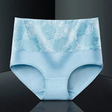 Afbeelding in Gallery-weergave laden, Katoenen slip met hoge taille en bloemenpatroon