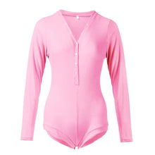 Afbeelding in Gallery-weergave laden, Sexy bodycon bodysuit met V-hals en drukknopen
