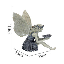 Afbeelding in Gallery-weergave laden, Zittende fee standbeeld tuin hars ambachtelijke ornament