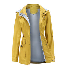 Afbeelding in Gallery-weergave laden, Waterdichte halflange trenchcoat met trekkoord in de taille